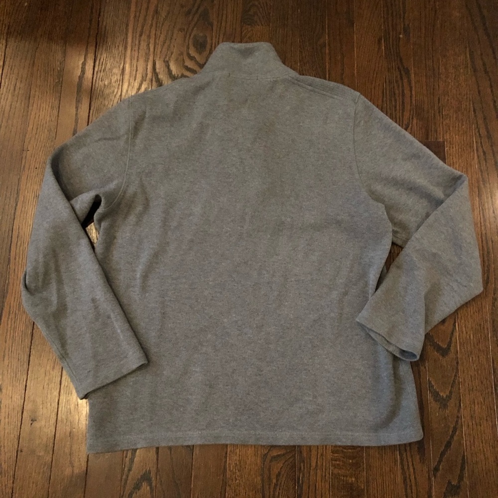 Banana Republic Men’s L Dark Gray High-Collar 1/4 Zip Long-Sleeve Sweater - EUC! - Picture 9 of 10